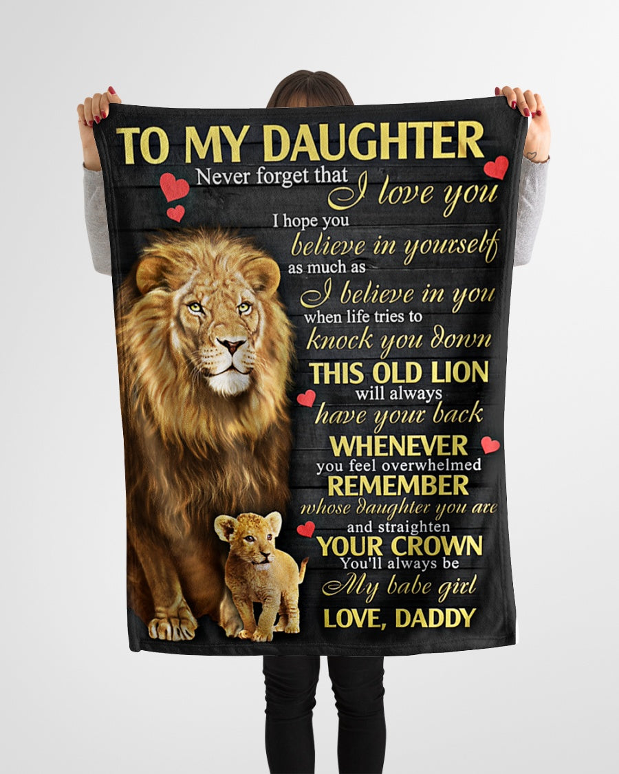Gift For Daughter From Dad - Lion Blanket