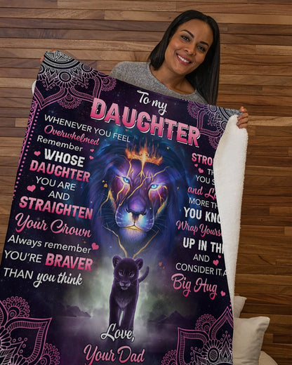 Special blanket for Daughter - From Dad blanket (SKU26B-01-03)
