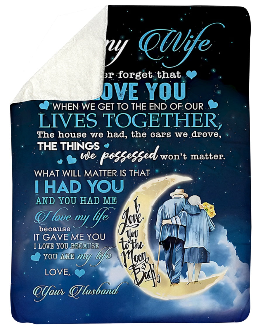Special Gift For Your Wife Blanket - From Husband (SKU-CHAU-B10)
