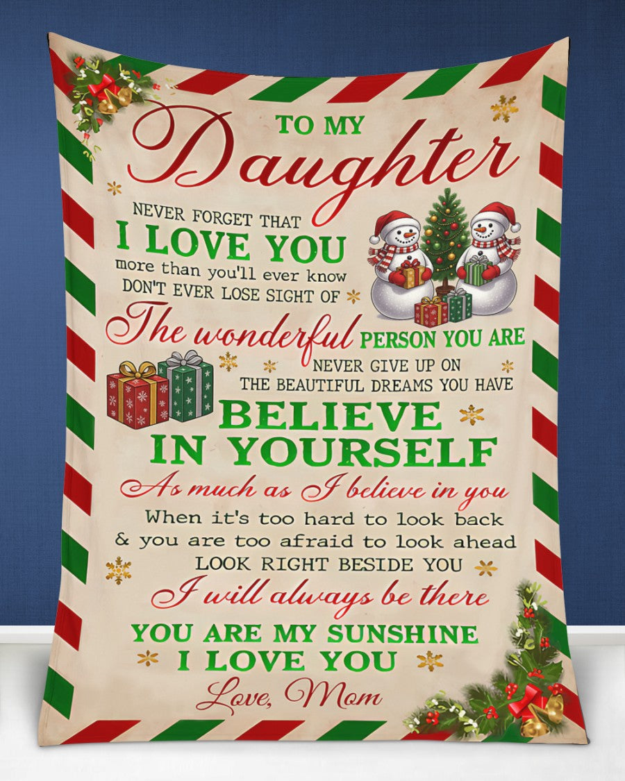 TO MY DAUGHTER - GIFT FOR DAUGHTER - Sherpa Fleece Blanket From Mom