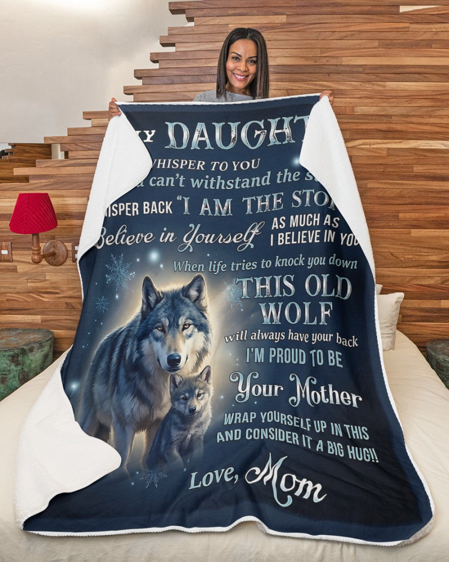 Special For Beautiful Daughter Gift Blanket - From Mom (SKU2606-85)
