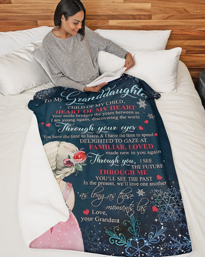 Special Gift For Your Granddaughter Blanket - From Grandma (SKUB09-136)