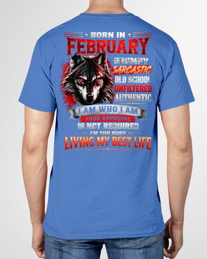 FEBRUARY - Grumpy Sarcastic Old School - T Shirt For Strongman - TRNN02 (SKU2609-318-02)