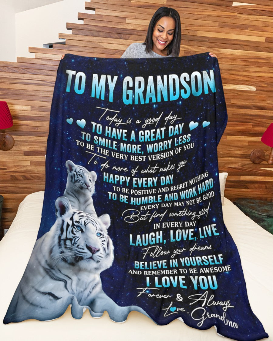 Special Gift For Your Grandson Blanket - From Grandma (SKUB11-77)