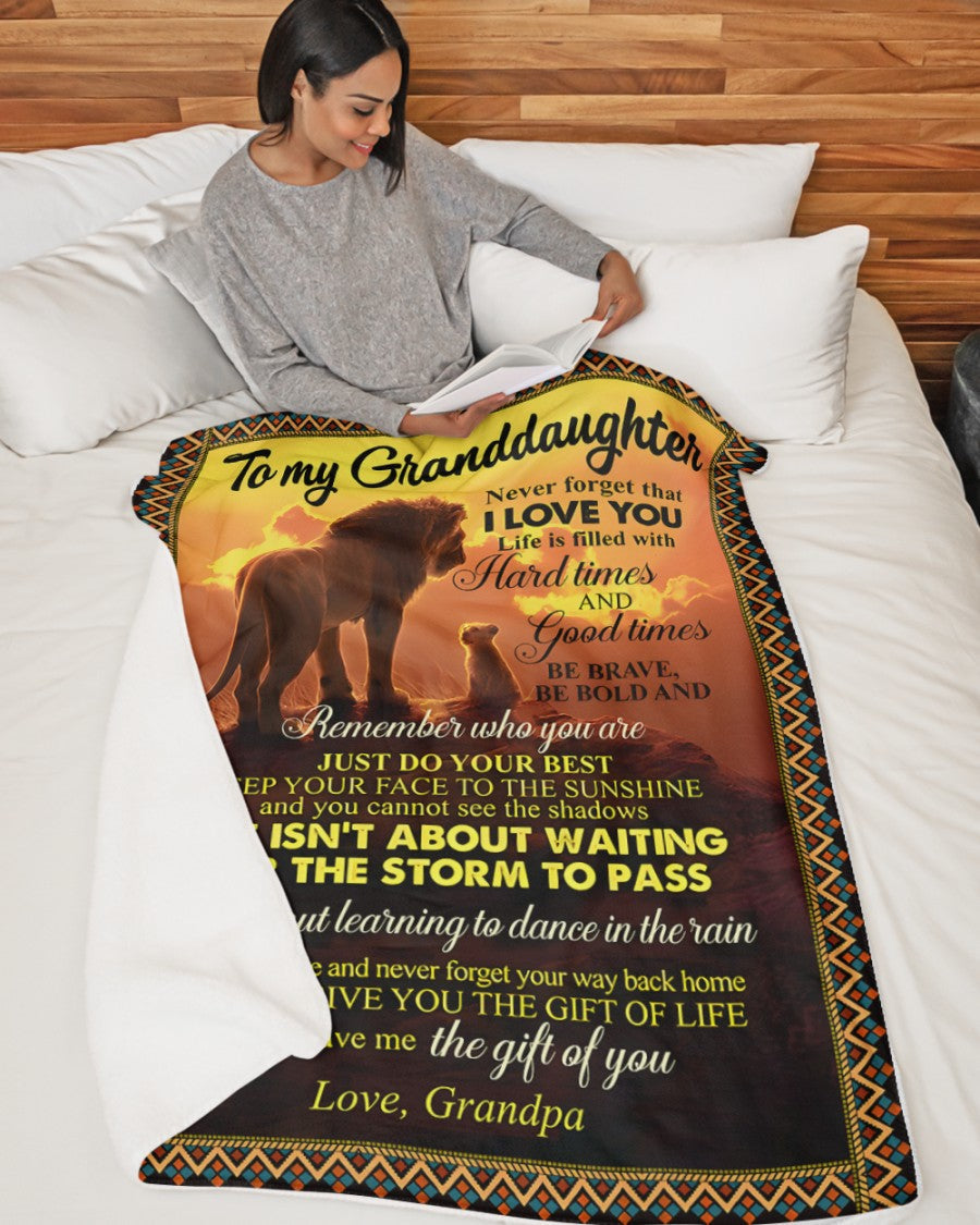 Special Gift For Your Granddaughter Blanket - From Grandpa (SKUB11-99)