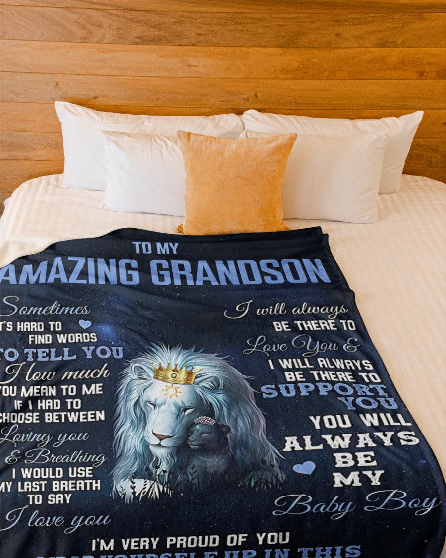 Special Gift For Your Grandson Blanket - From Grandma  (SKUB11-84) FULL