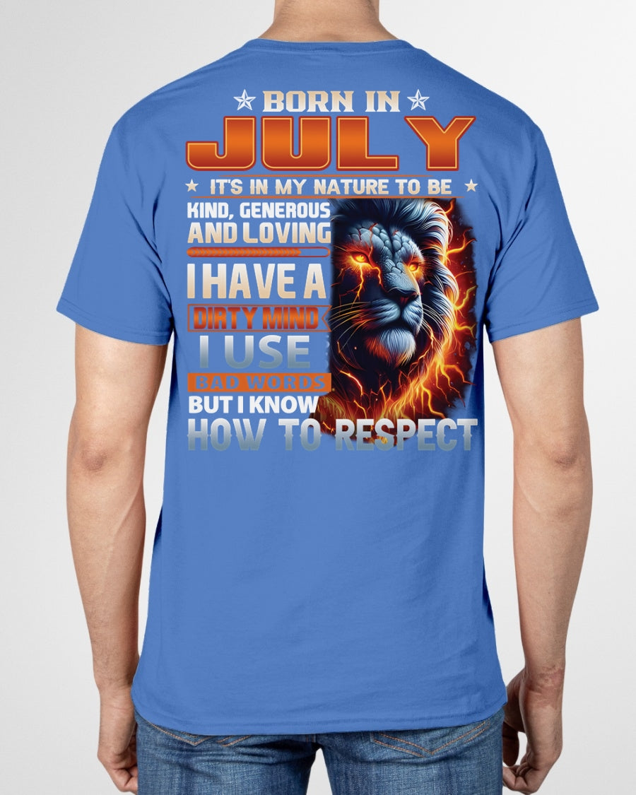 JULY - DIRTY MIND BUT KNOWS RESPECT - T SHIRT FOR STRONGMAN - TRNN07 (SKU08-84-07)