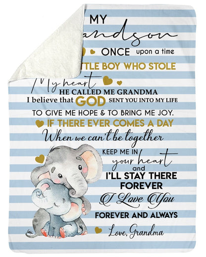Special Gift For Your Grandson Blanket - From Grandma