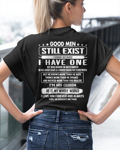DECEMBER - GOOD MEN STILL EXIST I KNOW BECAUSE I HAVE ONE - GIFT FOR WIFE FROM HUSBAND - TRNN12 (SKU2607-174-12)