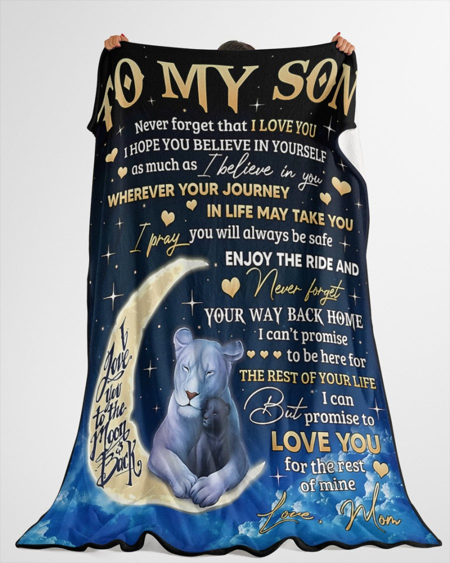 Special Gift For Your Son Blanket - From Mom00