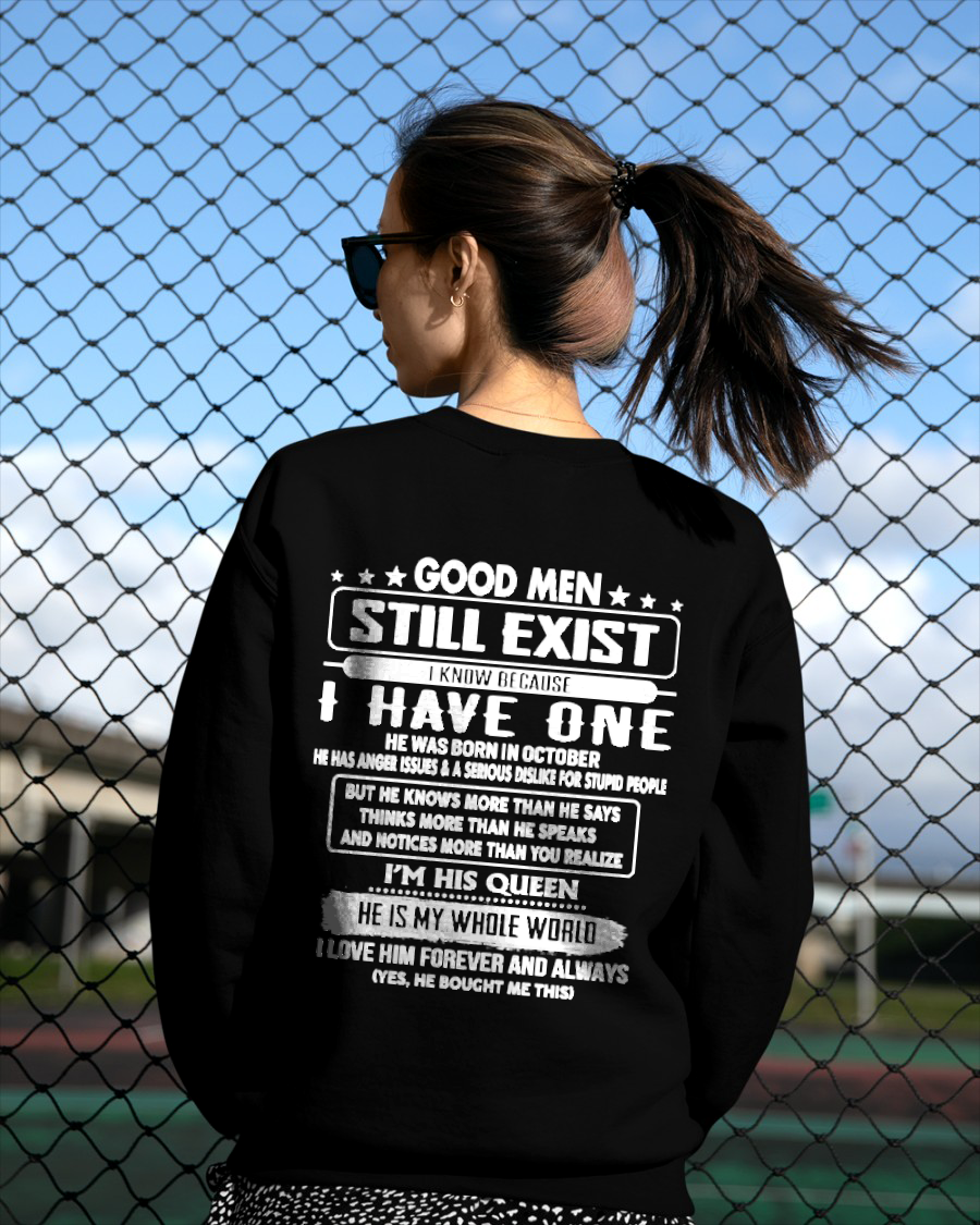 OCTOBER - GOOD MEN STILL EXIST I KNOW BECAUSE I HAVE ONE - GIFT FOR WIFE FROM HUSBAND - TRNN10 (SKU2607-174-10)