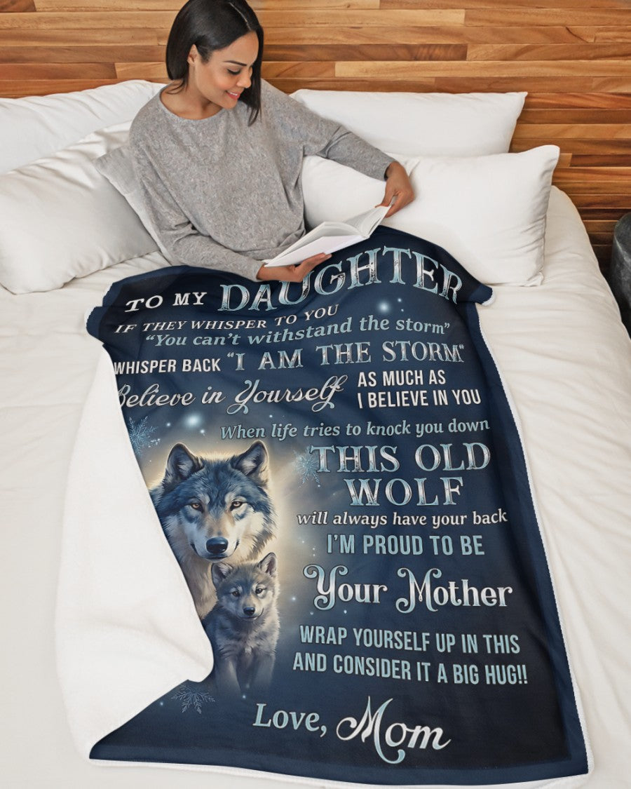 Special For Beautiful Daughter Gift Blanket - From Mom (SKU2606-85)