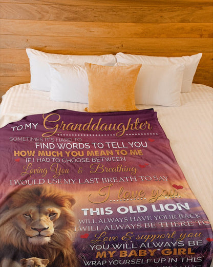 Special Gift For Your Granddaughter Blanket - From Grandpa (SKUB11-83)