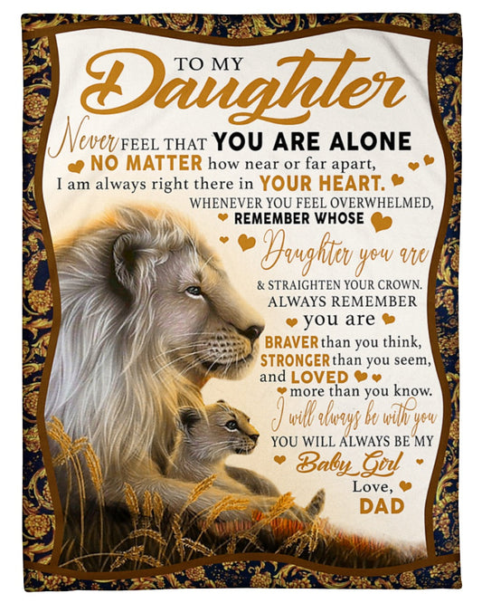 Love Your Dad Blanket - Gift For Daughter From Dad