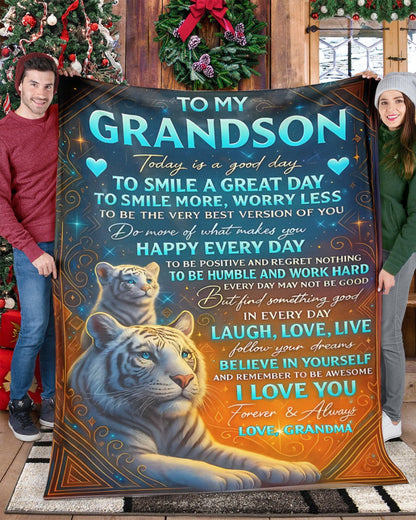 Special Gift For Your Grandson Blanket - From Grandma (SKUB10-155) FULL