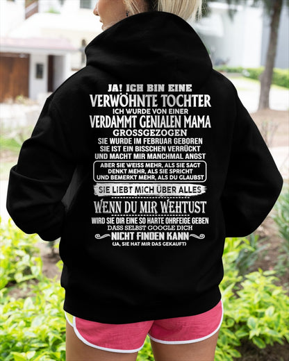 FEBRUAR - VERDAMMT GENIALEN MAMA – T-Shirt von Mama an Tochter - DEU/TRNN02 (SKU2605-341-02)
