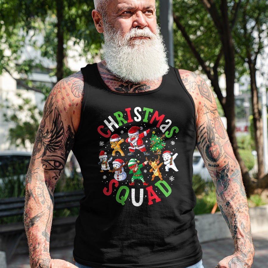 Christmas Squad Santa Dabbing Elf Family Matching Pajamas T-Shirt - Christmas Unisex T-Shirt/Hoodie/Sweatshirt - TRNN00