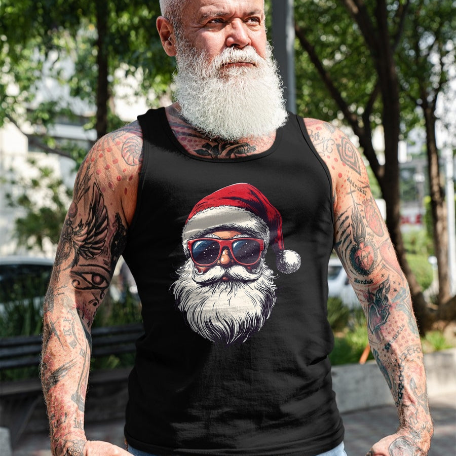 Cool Santa Claus Face Retro Sunglasses Christmas Men Boys T-Shirt - Christmas Unisex T-Shirt/Hoodie/Sweatshirt - TRNN00