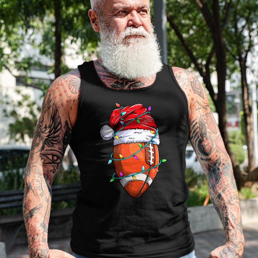 Santa Sports Design For Men Boys Christmas Football Player T-Shirt - Christmas Unisex T-Shirt/Hoodie/Sweatshirt - TRNN00