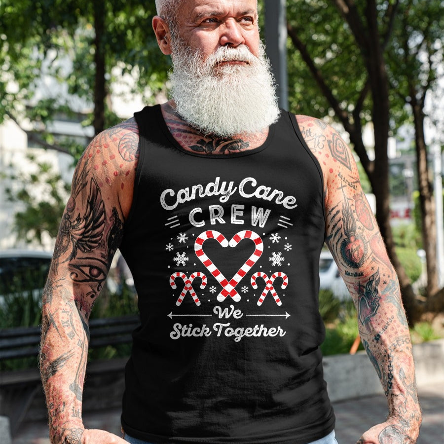 Christmas Candy Cane Heart Holiday Family Matching Pajama PJ T-Shirt - Christmas Unisex T-Shirt/Hoodie/Sweatshirt - TRNN00