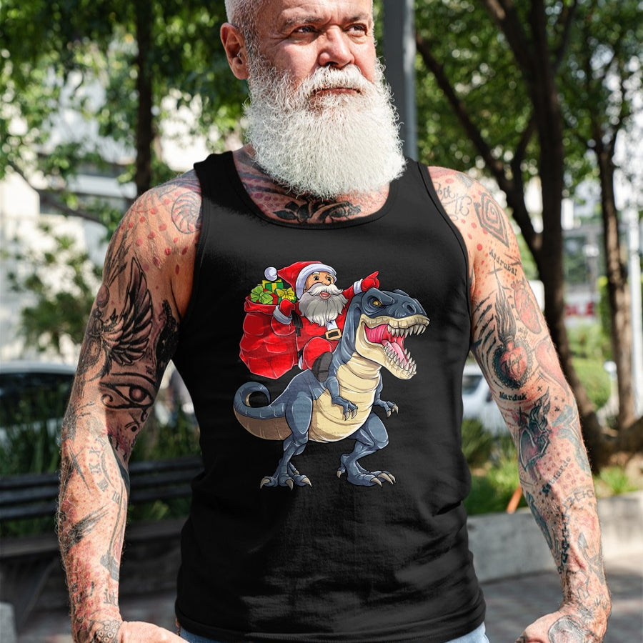 Dinosaur T rex Christmas Santa Boys Men Girls Xmas Squad T-Shirt - Christmas Unisex T-Shirt/Hoodie/Sweatshirt - TRNN00