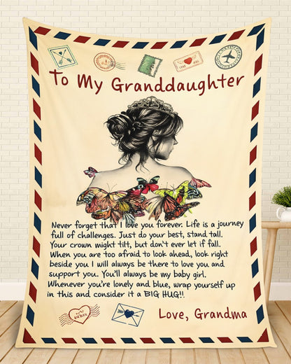 Special For GrandDaughter Gift Blanket - From Grandma (SKUB12-91)