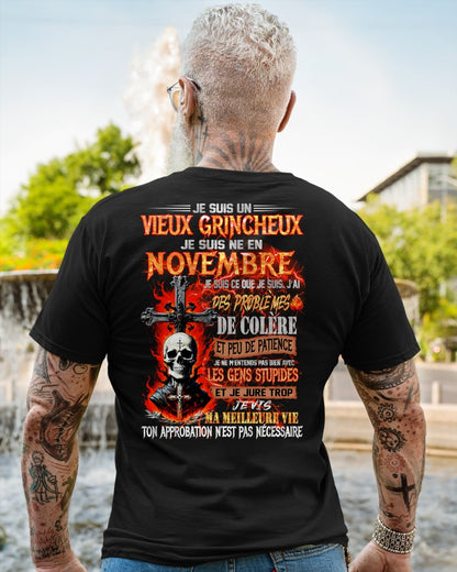 Je Suis Un Vieux Grincheux Né – T-Shirt Homme Fort Caractère - TRNN11 (SKU26T-01141-11)