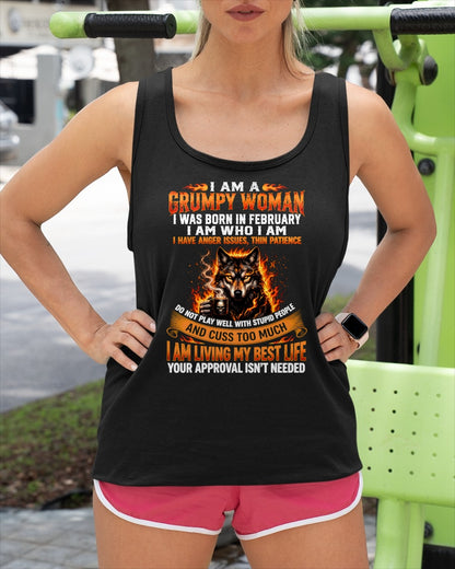 FEBRUARY - I AM WHO I AM - BIRTHDAY T-SHIRT FOR WOMEN - TRNN02 (SKU2607-206-02)