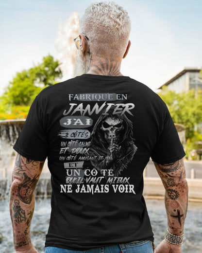 Fabriqué en Janvier – J’ai 3 Côtés | T-Shirt Homme Caractère Fort - TRNN01 (SKU26T-01174-01)