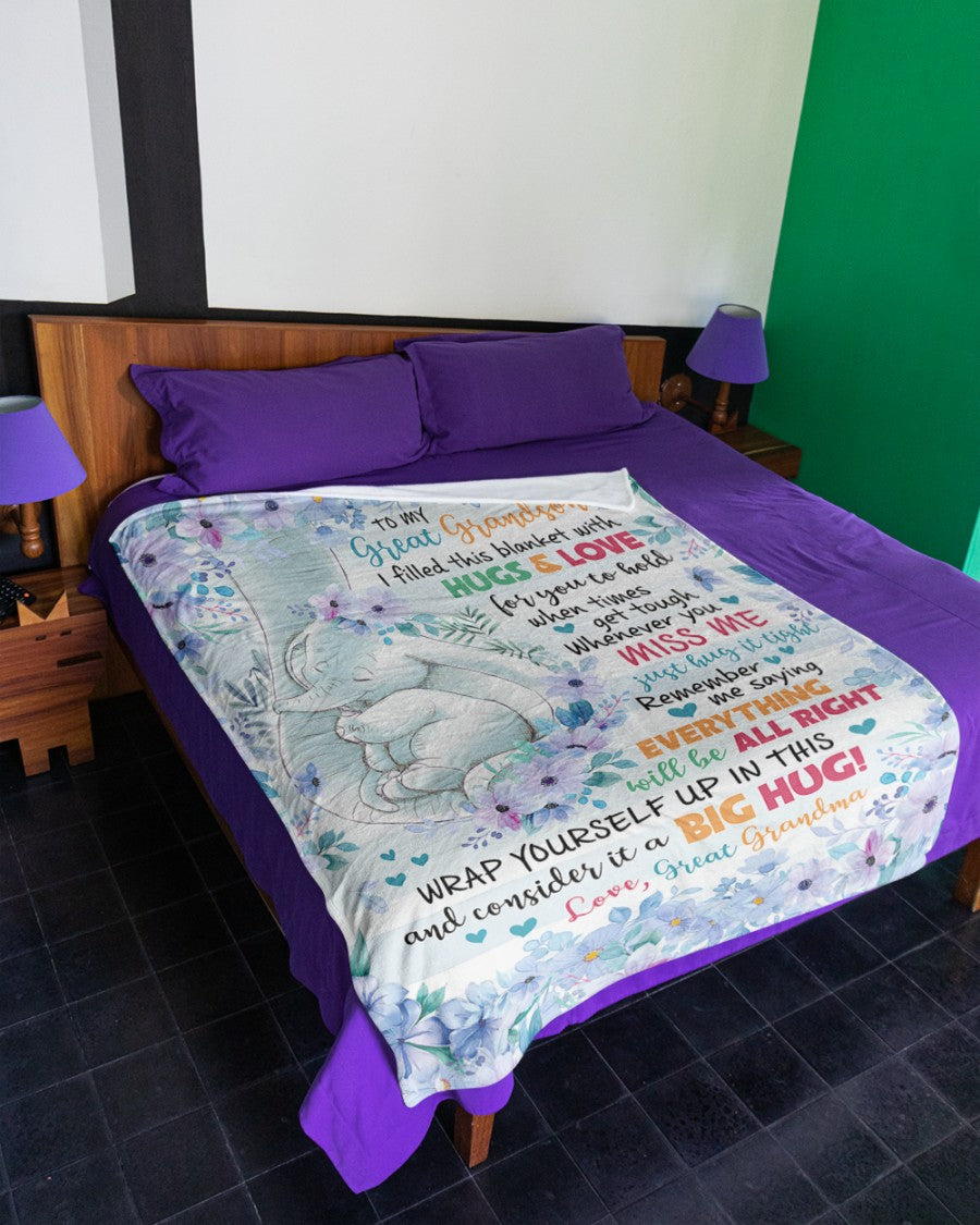 Special Gift For Your Great Grandson Blanket - From Great Grandma