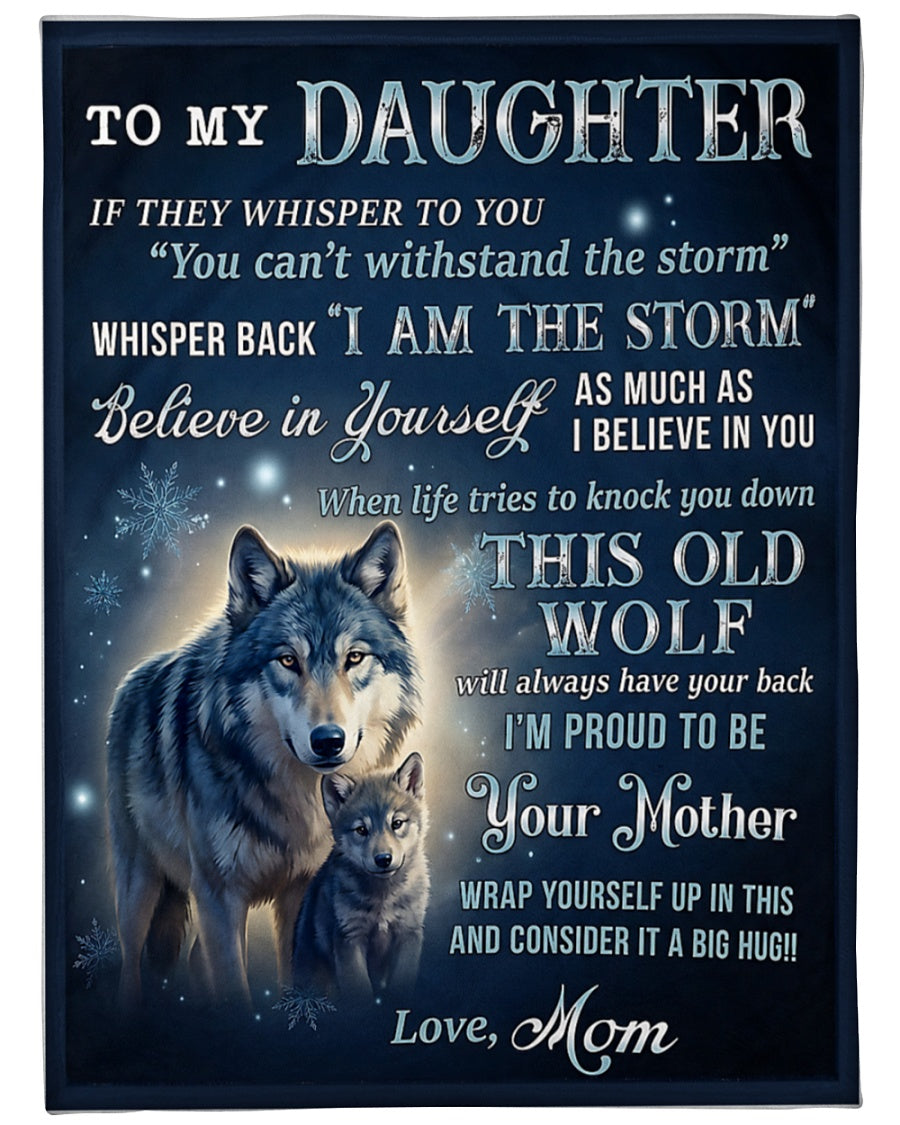 Special For Beautiful Daughter Gift Blanket - From Mom (SKU2606-85)