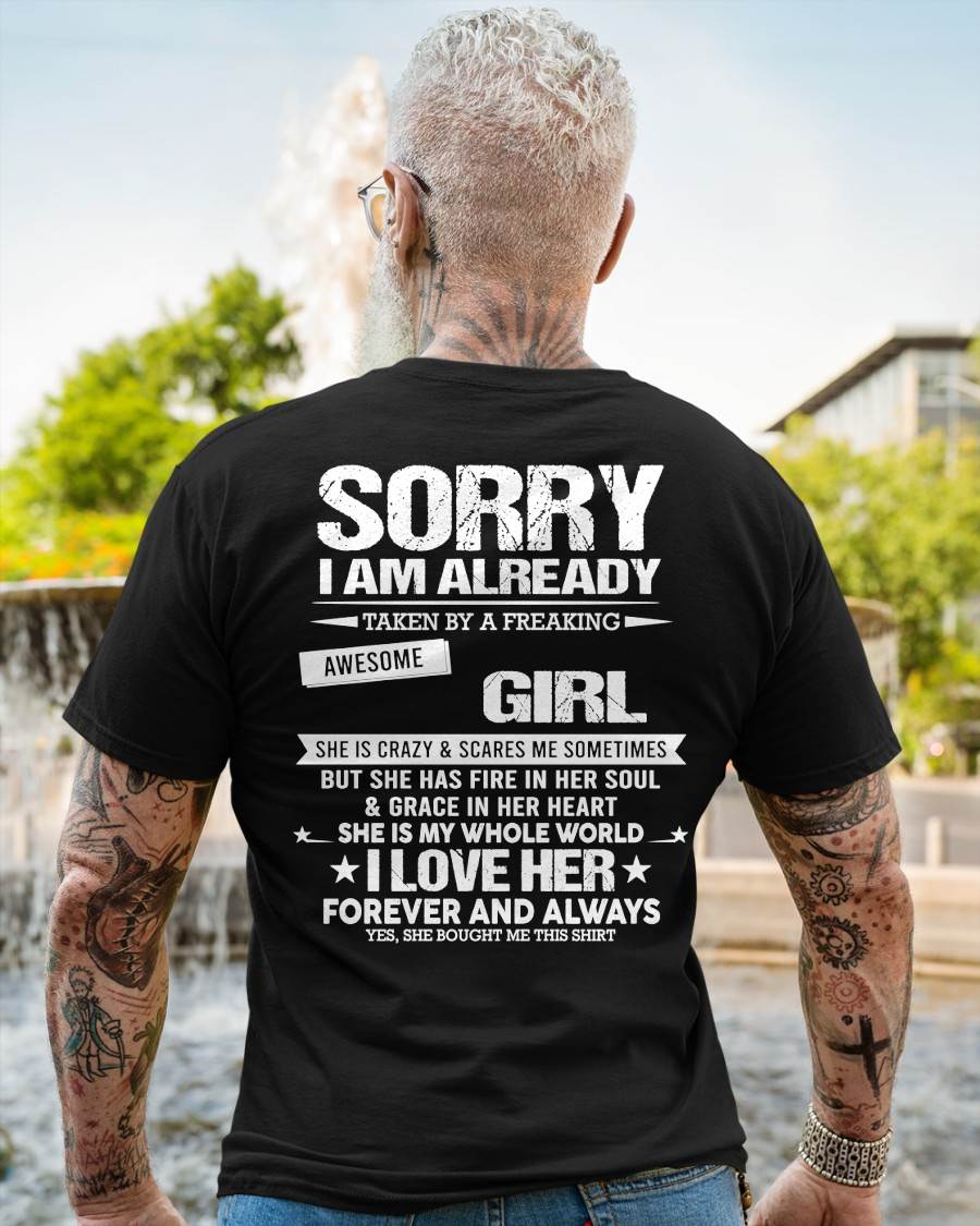 SORRY I AM ALREADY TAKEN BY A FREAKING AWESOME GIRL - FROM WIFE - TRNN00 (SKU12-298-00)