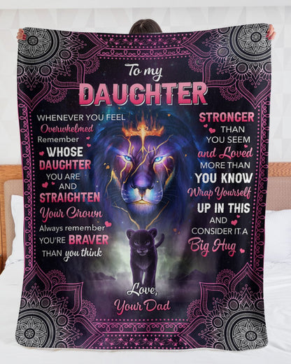 Special blanket for Daughter - From Dad blanket (SKU26B-01-03)