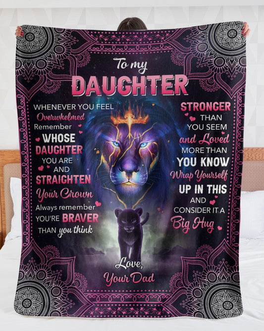 Special blanket for Daughter - From Dad blanket (SKU26B-01-03)