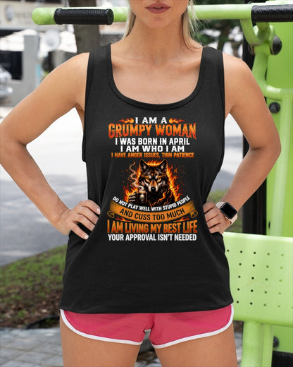 APRIL - I AM WHO I AM - BIRTHDAY T-SHIRT FOR WOMEN - TRNN04 (SKU2607-206-04)