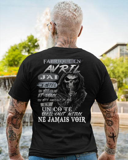 Fabriqué en Avril – J’ai 3 Côtés | T-Shirt Homme Caractère Fort - TRNN04 (SKU26T-01174-04)
