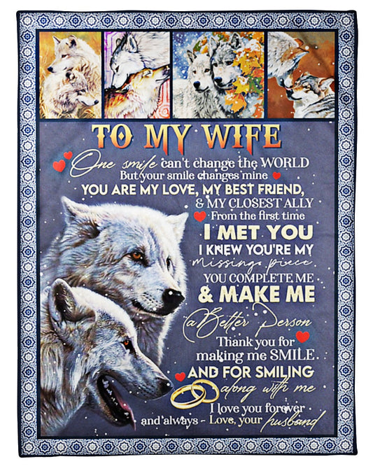 To My Wife - Special gift for your wife - from husband blanket