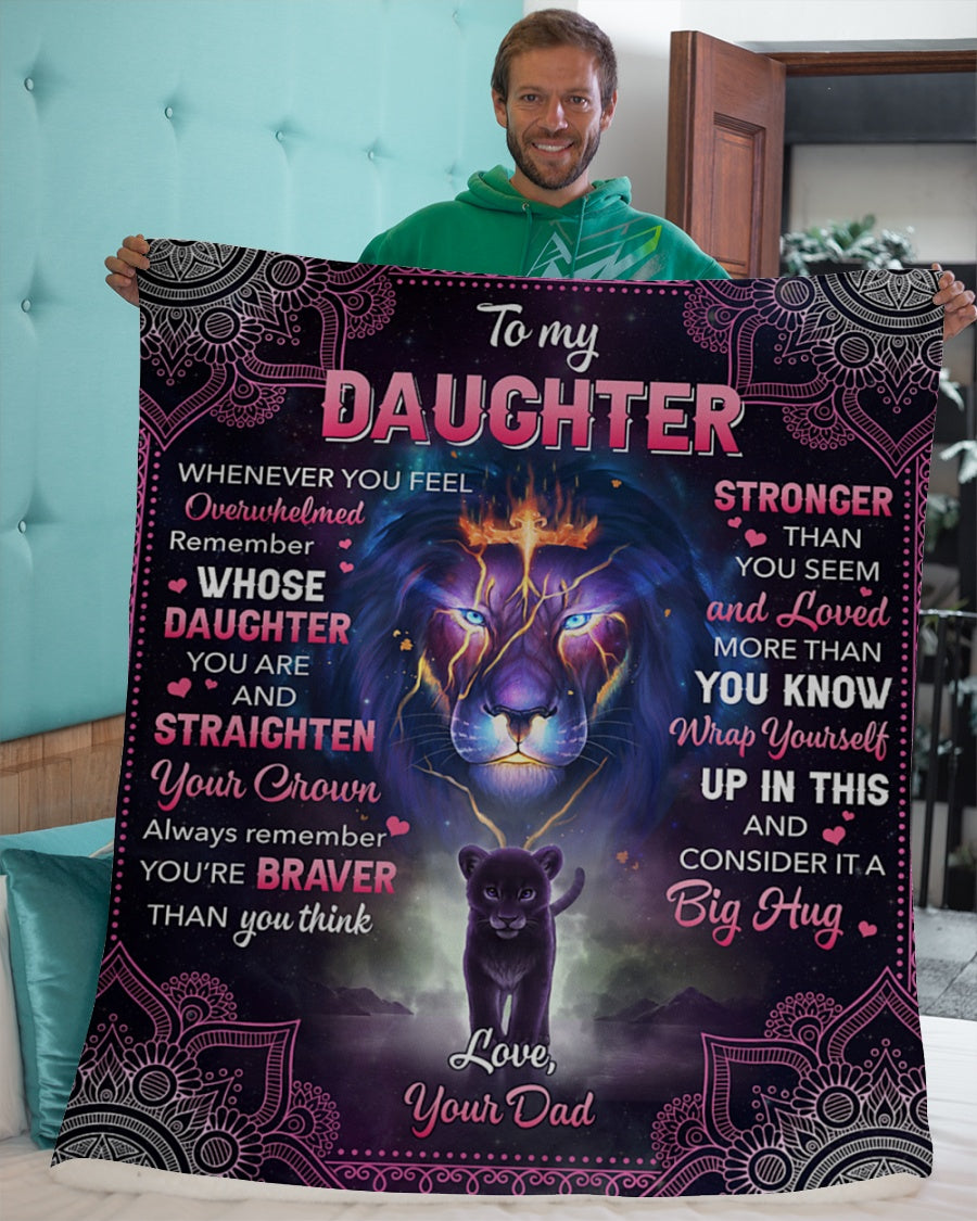 Special blanket for Daughter - From Dad blanket (SKU26B-01-03)