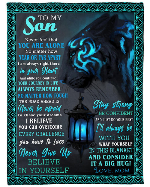To my son - Gift for son Fleece Blanket - from mom