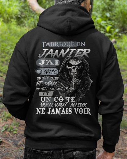 Fabriqué en Janvier – J’ai 3 Côtés | T-Shirt Homme Caractère Fort - TRNN01 (SKU26T-01174-01)