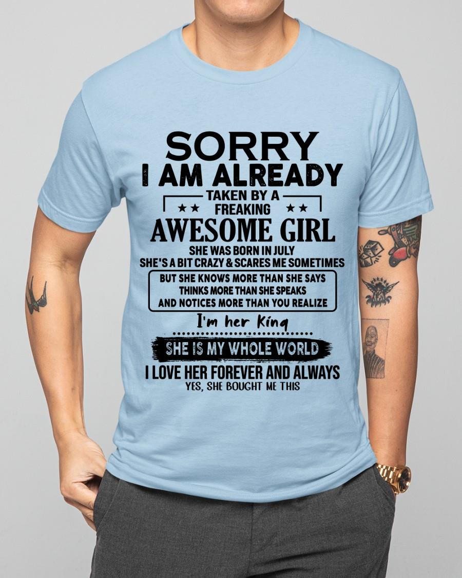 July - Awesome Girl born in July - Special gift for your boyfriend - From Wife TRNN07 (SKU.AT16)