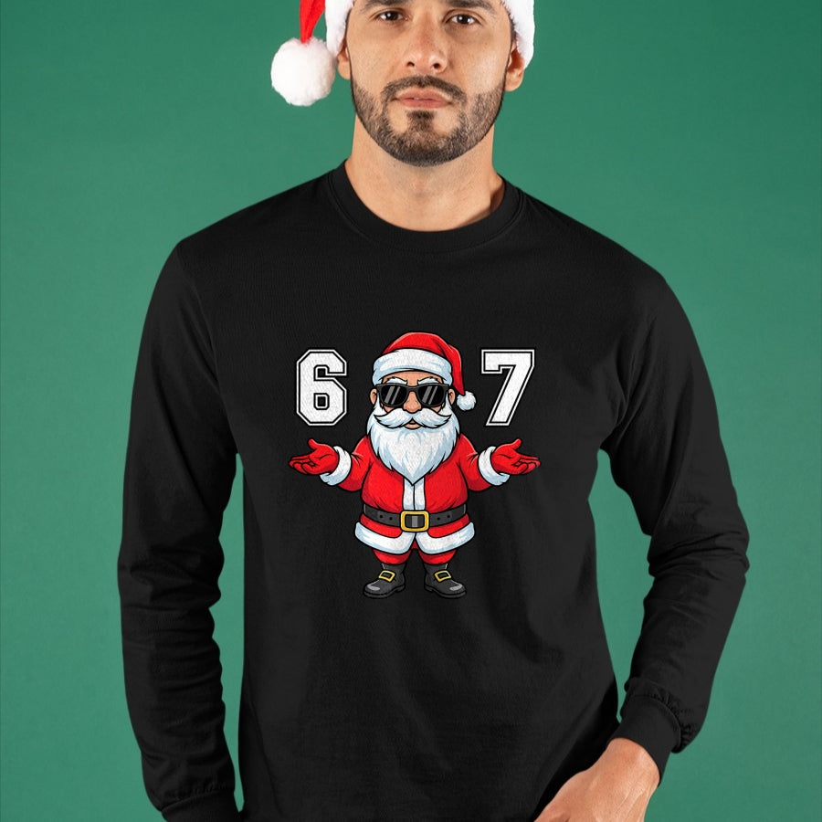 67 Meme Six Seven 6 7 Funny Santa Matching Xmas 67 Christmas T-Shirt - Christmas Unisex T-Shirt/Hoodie/Sweatshirt - TRNN00