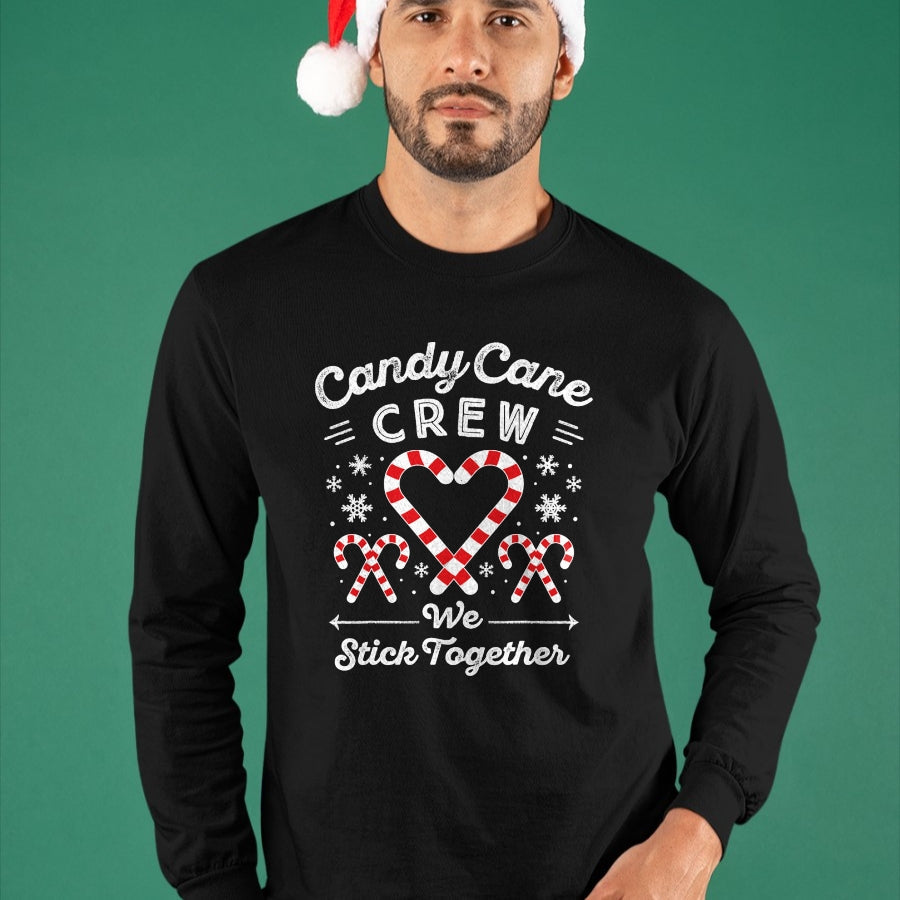 Christmas Candy Cane Heart Holiday Family Matching Pajama PJ T-Shirt - Christmas Unisex T-Shirt/Hoodie/Sweatshirt - TRNN00