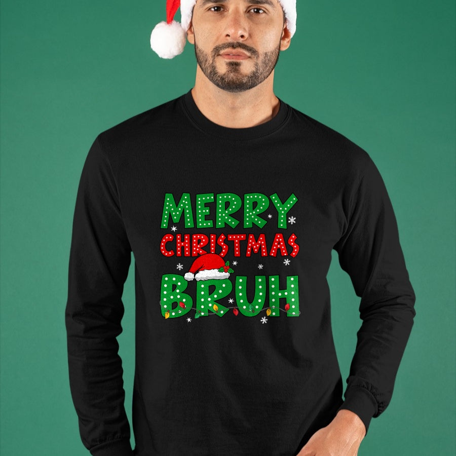 Bruh Meme Funny Saying Bro Greeting Teens Boys Men Christmas T-Shirt - Christmas Unisex T-Shirt/Hoodie/Sweatshirt - TRNN00