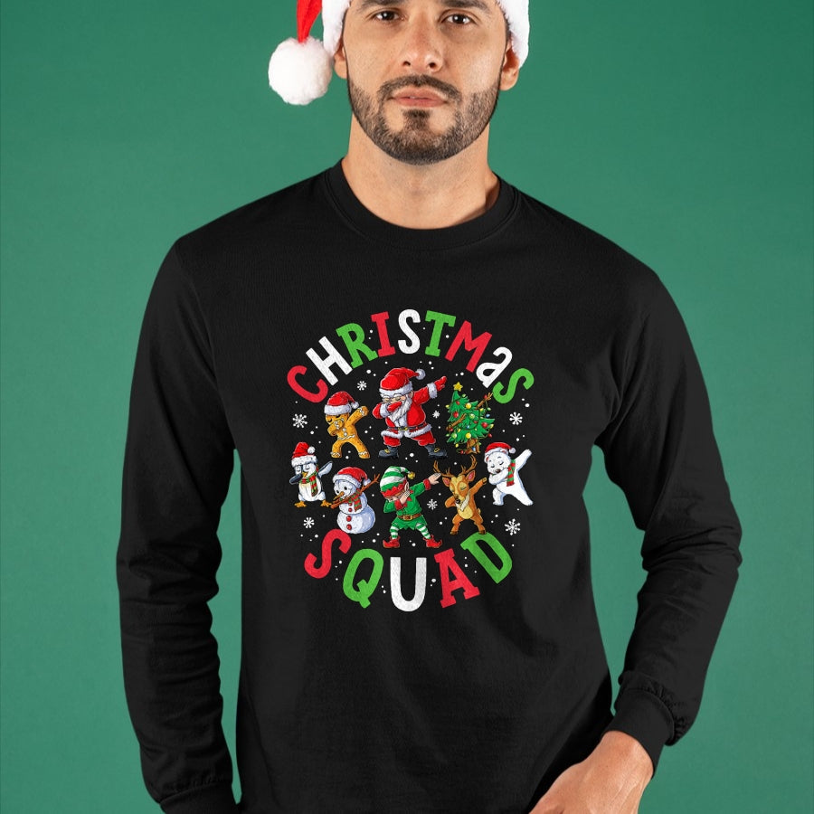 Christmas Squad Santa Dabbing Elf Family Matching Pajamas T-Shirt - Christmas Unisex T-Shirt/Hoodie/Sweatshirt - TRNN00