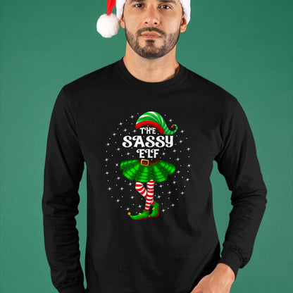 Xmas Family Matching Women Girls Mom The Sassy Elf Christmas T-Shirt - Christmas Unisex T-Shirt/Hoodie/Sweatshirt - TRNN00