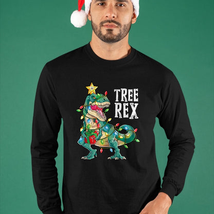 Most Wonderful Christmas Co Dinosaur Christmas Tree Rex Pajamas Men Boys Xmas Lights T-Shirt - Christmas Unisex T-Shirt/Hoodie/Sweatshirt - TRNN00 (SKU2605-06)