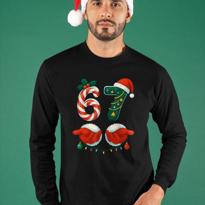 67 Christmas 6 7 Meme Pajamas Holiday Gen Alpha Slang T-Shirt - Christmas Unisex T-Shirt/Hoodie/Sweatshirt - TRNN00