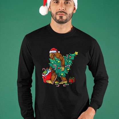 Most Wonderful Christmas Co Bigfoot Christmas Tree Lights Xmas Boys Men Sasquax T-Shirt - Christmas Unisex T-Shirt/Hoodie/Sweatshirt - TRNN00