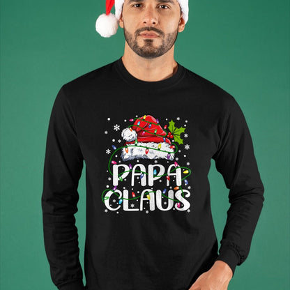 Papa Claus Christmas Lights Pajama Family Matching T-Shirt - Christmas Unisex T-Shirt/Hoodie/Sweatshirt - TRNN00